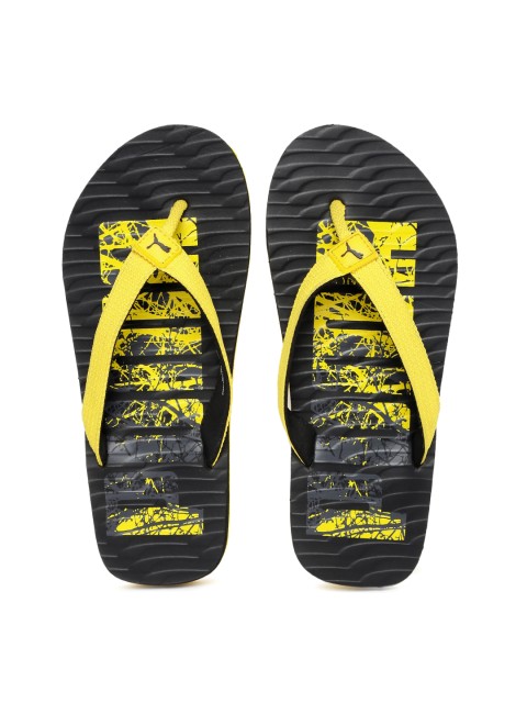 

Puma Men Yellow & Black Solid Thong Flip-Flops