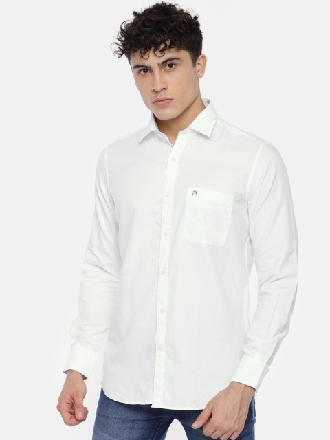 

Raymond Men White Regular Fit Solid Casual Shirt