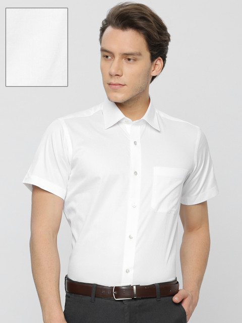 

Raymond Men Off-White Contemporary Regular Fit Self Design Formal Shirt