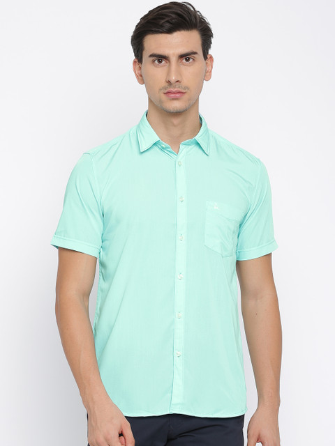 

Parx Men Sea Green Slim Fit Solid Casual Shirt