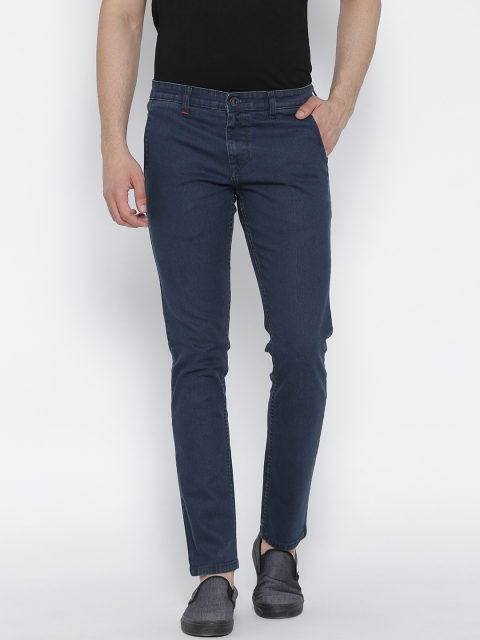 

Raymond Men Navy Slim Fit Mid-Rise Clean Look Stretchable Jeans, Navy blue