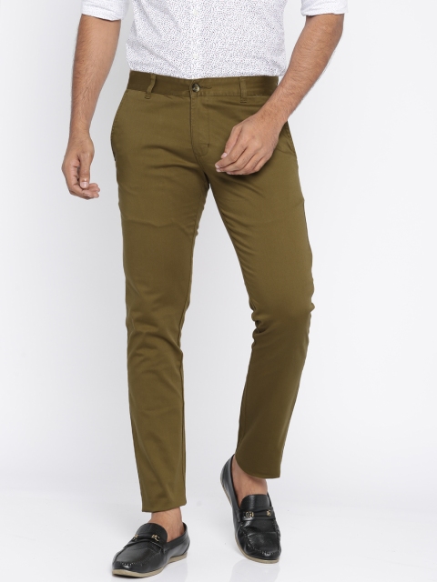 

Parx Men Khaki Tapered Fit Solid Casual Trousers