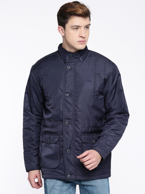 

ColorPlus Men Navy Blue Solid Padded Jacket
