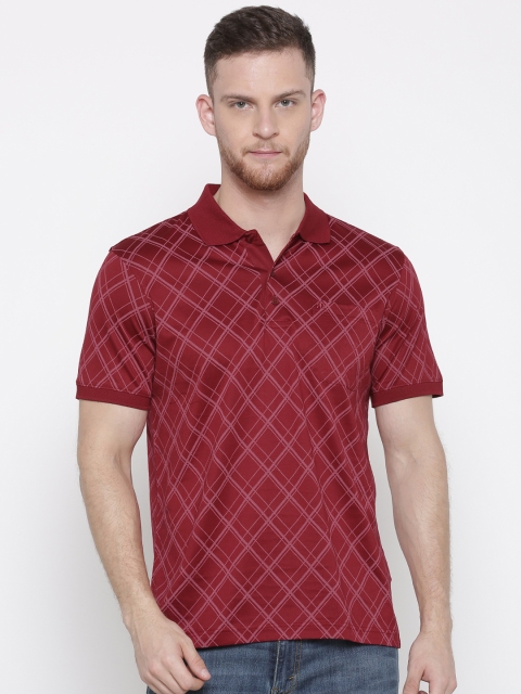 

Raymond Men Red Printed Polo Collar T-shirt