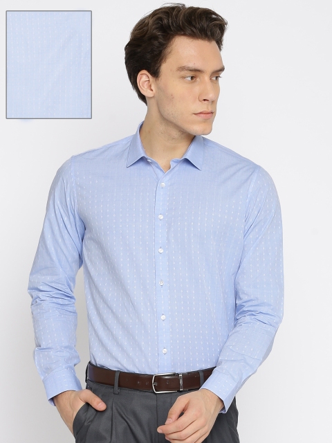 

Van Heusen Men Blue Slim Fit Self Design Formal Shirt