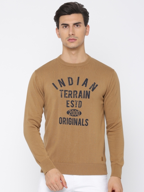 

Indian Terrain Men Brown Printed Pullover