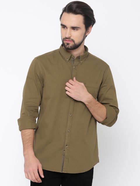 

Indian Terrain Men Khaki Slim Fit Casual Shirt