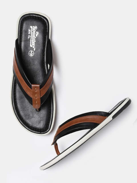 

Roadster Men Brown & Black Comfort Sandals