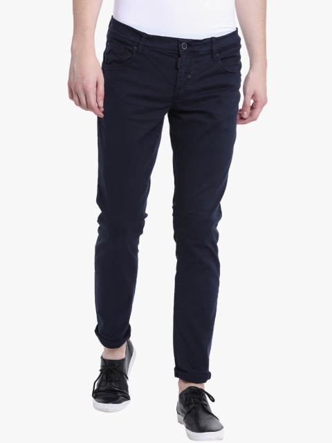 

Antony Morato Men Blue Slim Fit Solid Regular Trousers