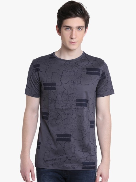 

Antony Morato Men Grey Printed Round Neck T-shirt