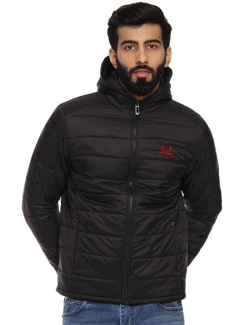 

Duke Men Black Solid Padded Jacket