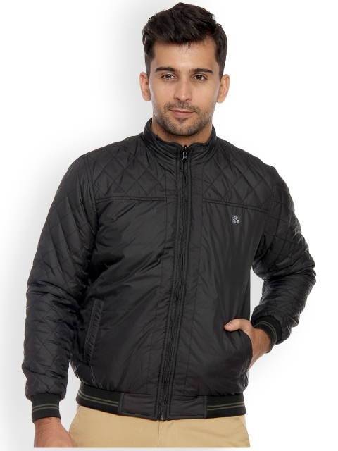 

Duke Men Black Solid Quilted Jacket