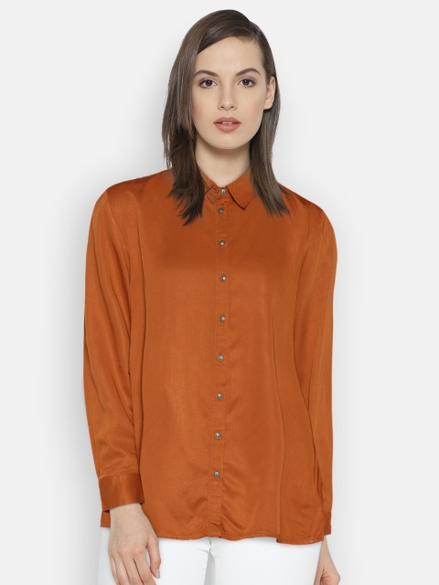 

ONLY Women Brown Regular Fit Solid Casual Shirt