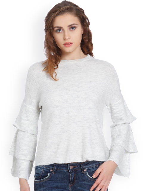 

ONLY Women Grey Solid Sweatshirt