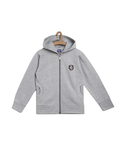 

SWEET ANGEL Unisex Grey Solid Hooded Sweatshirt