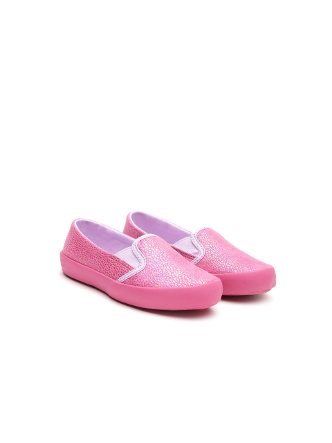

United Colors of Benetton Girls Pink Shimmer Slip-Ons
