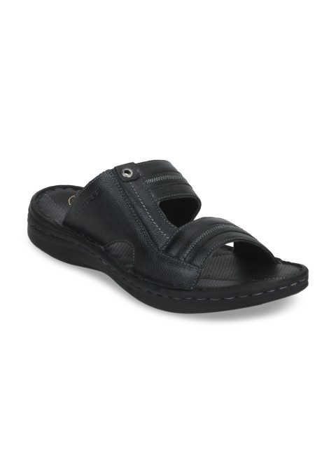 

Red Tape Men Black Leather Sandals