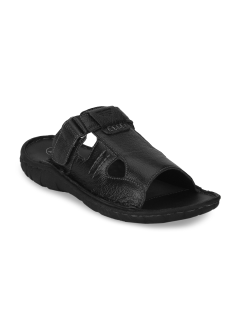 

Red Tape Men Black Leather Sandals