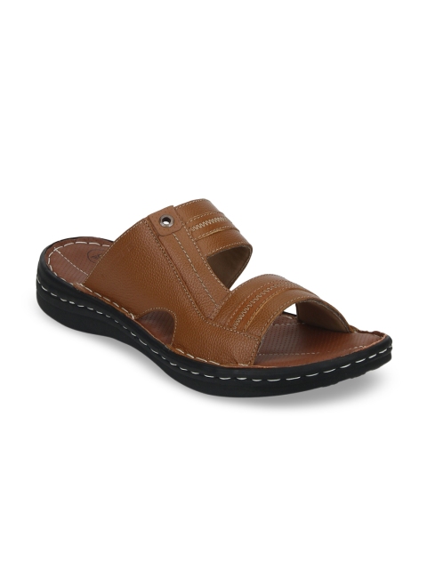 

Red Tape Men Tan Brown Leather Sandals