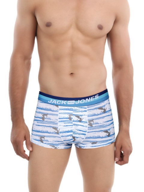 

Jack & Jones White & Blue printed SEA SURFER BRAZILIAN Trunks 1955222001