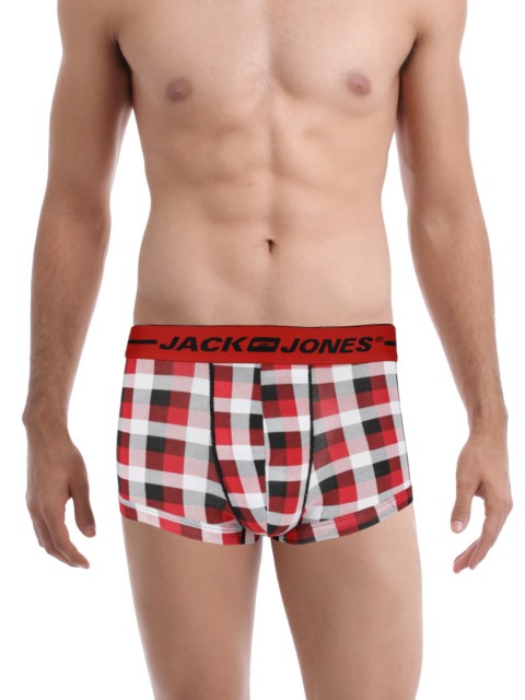 

Jack & Jones Men Red & White Printed Trunks 1955301001