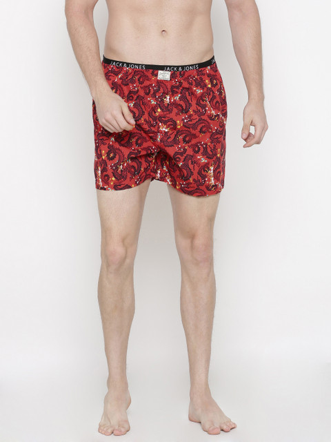 

Jack & Jones Red Printed Pure Cotton Boxers 1954498001