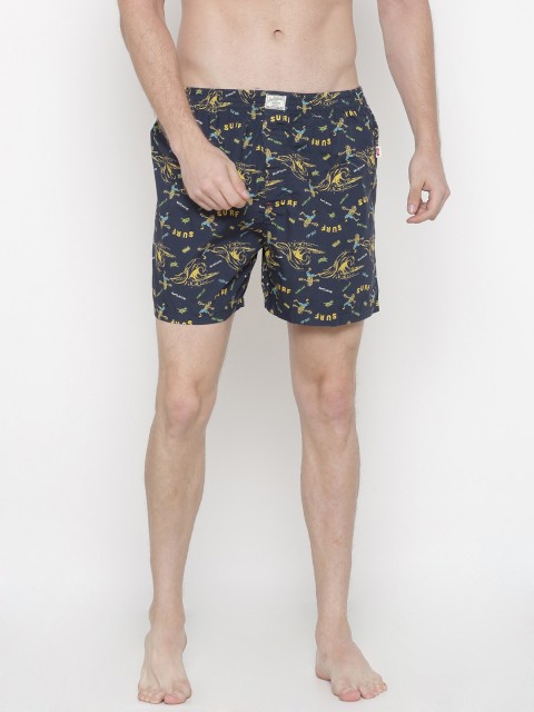 

Jack & Jones Navy Printed Pure Cotton Boxers 1954480001, Navy blue