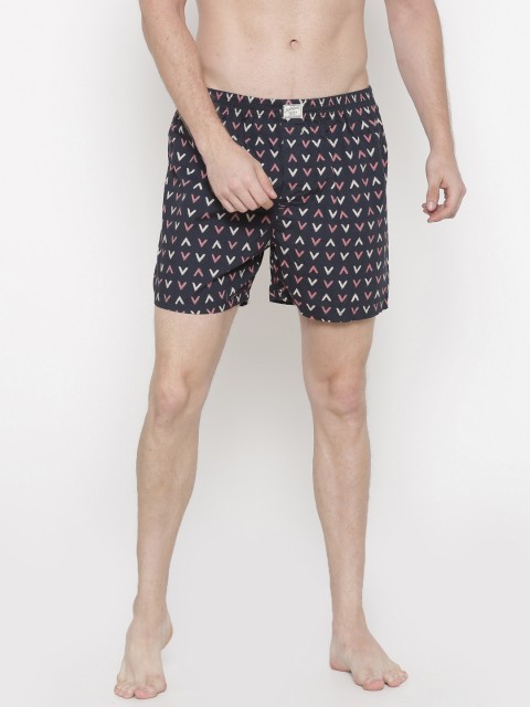 

Jack & Jones Men Navy Blue Printed Pure Cotton Boxers 1954483001