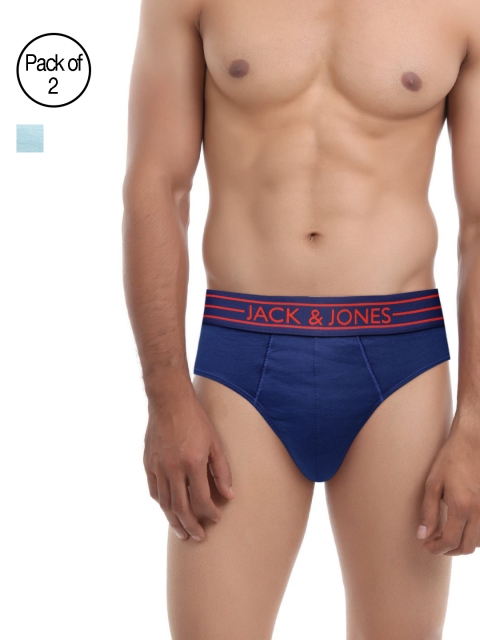 

Jack & Jones Men Pack of 2 Briefs 1955178006, Blue