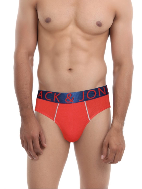 

Jack & Jones Men Red Briefs 1955214011