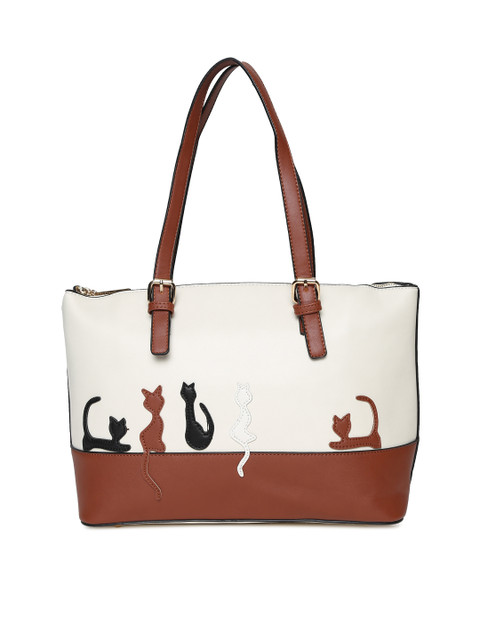 

Ginger by Lifestyle Brown & White Printed Shoulder Bag