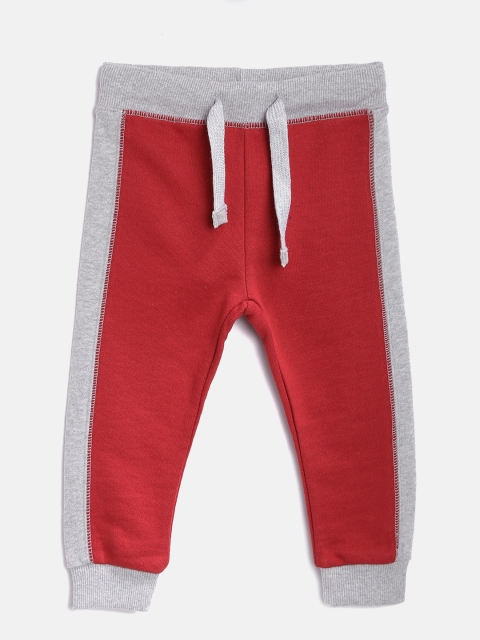 

United Colors of Benetton Boys Red & Grey Melange Joggers