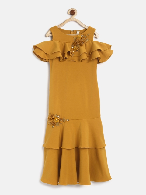 

Tiny Girl Mustard Yellow Embellished Maxi Dress