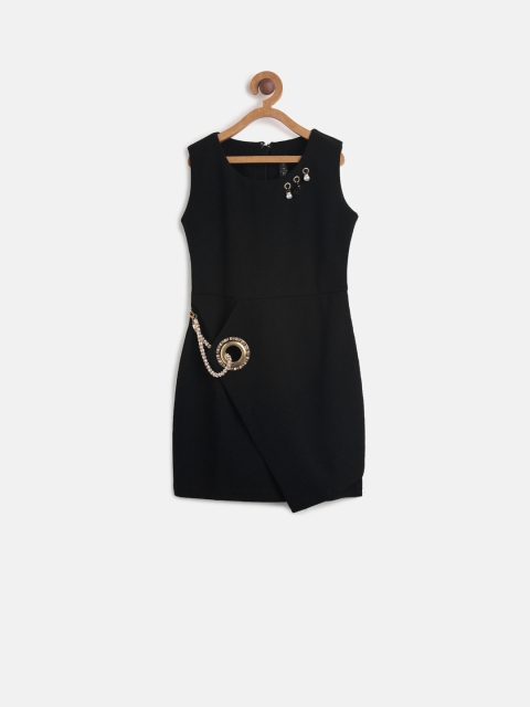 

Tiny Girl Girls Black Solid A-Line Dress