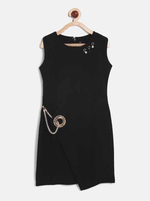 

Tiny Girl Black Solid A-Line Dress