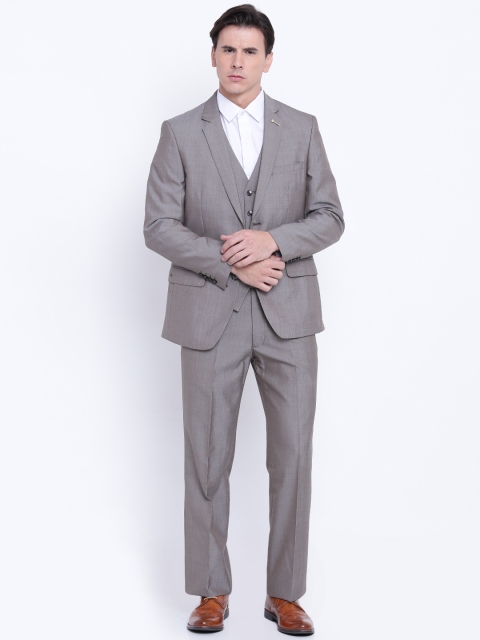 

Arrow Men Grey Tailored Fit Single-Breasted Formal Suit