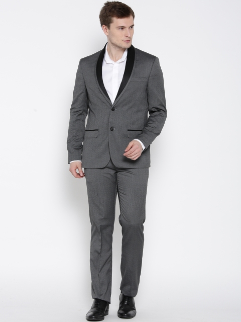 

Arrow Men Charcoal Grey Regular Tailored Fit Party Suit