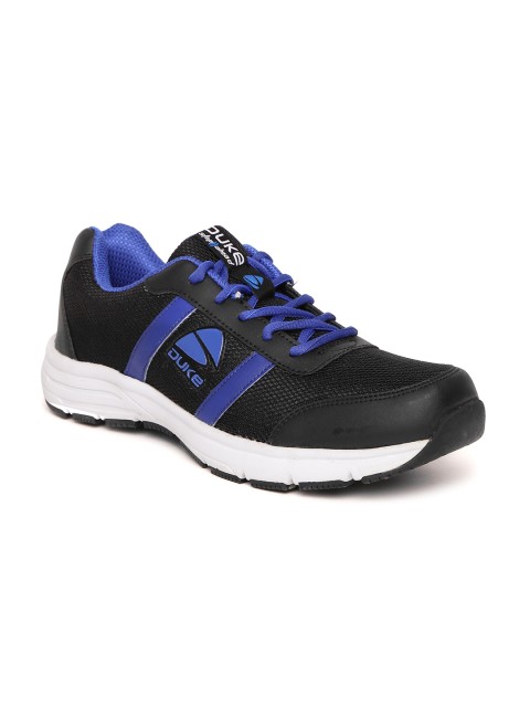 

Duke Men Black & Blue Running Shoes