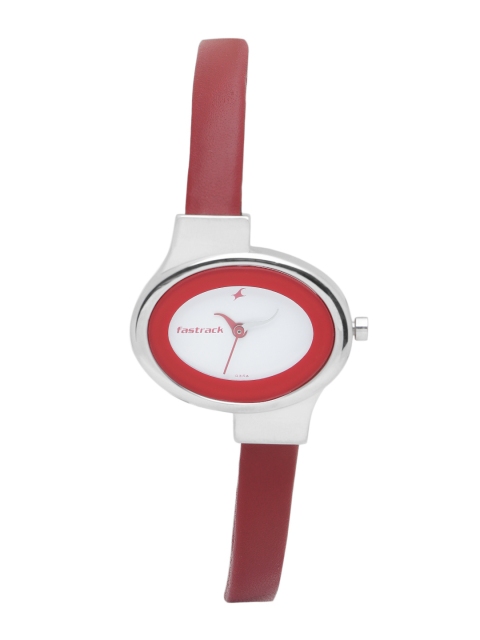 

Fastrack Women White & Red Analogue Watch NJ6015SL01C