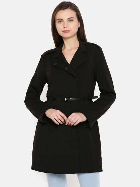

U.S. Polo Assn. Women Women Black Solid Tailored Jacket