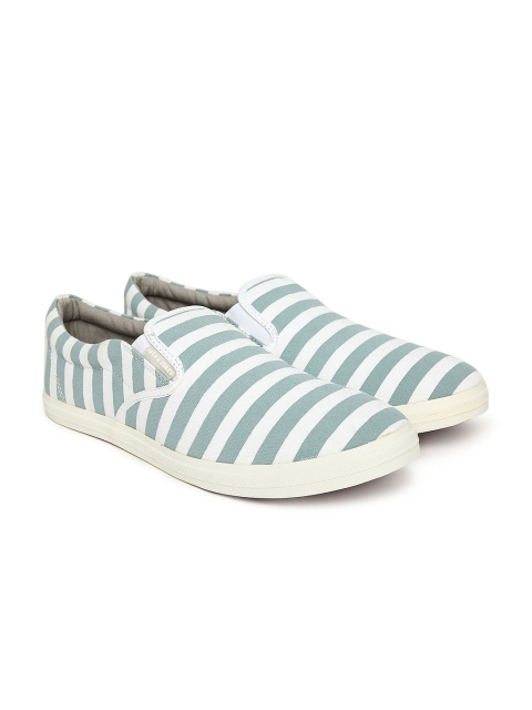 

Jack & Jones Men Blue & White Striped JFW SKY Slip-On Sneakers