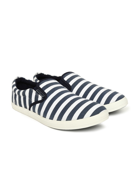 

Jack & Jones Men Navy Blue & White JFW SKY Slip-On Sneakers