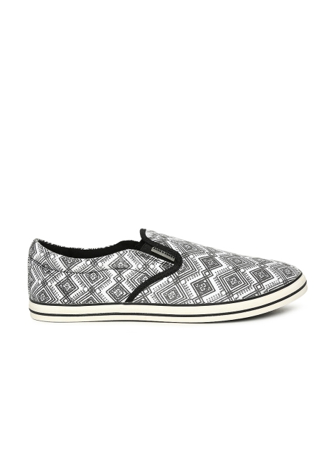 

Jack & Jones Men Grey Tribal Printed Slip-On Sneakers