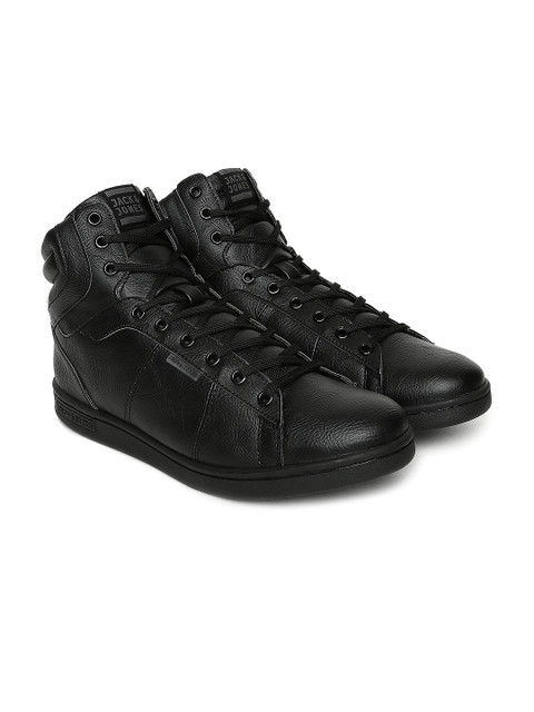 

Jack & Jones Men Black Solid JFW BANE High-Top Sneakers