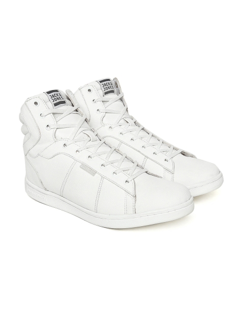 

Jack & Jones Men White Solid JFW BANE High-Top Sneakers