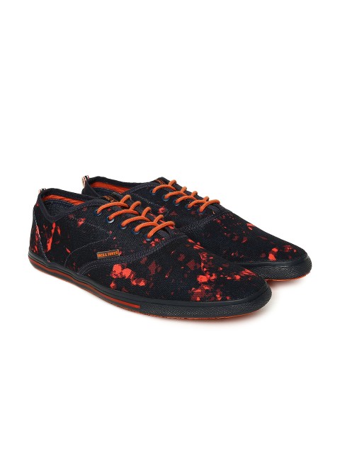 

Jack & Jones Men Blue & Red Printed Sneakers