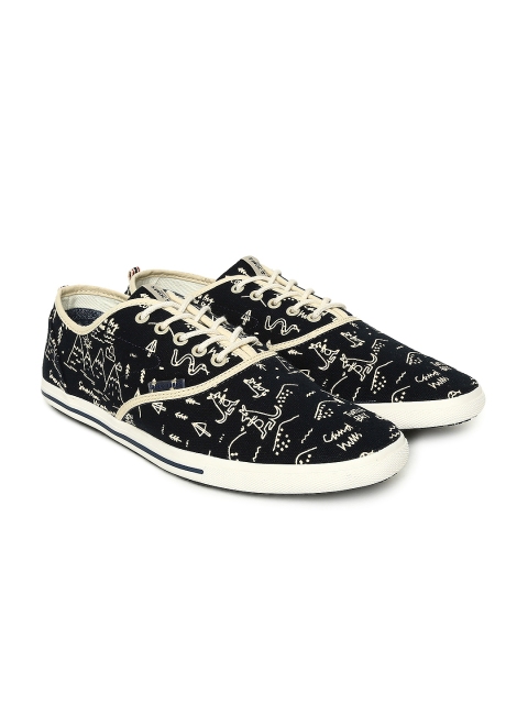 

Jack & Jones Men Navy Blue Printed Sneakers