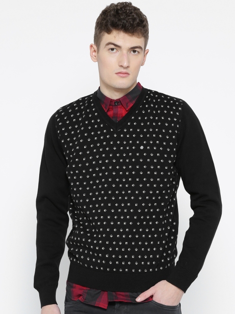 

Blackberrys Men Black Printed Sweater