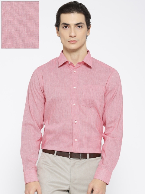 

Blackberrys Men Red & White Smart Fit Self-Design Formal Shirt