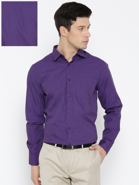 

Blackberrys Men Purple Slim Fit Solid Formal Shirt